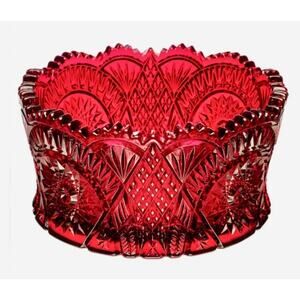 Vintage Mosser Ohio diamond classic red bowl/vase